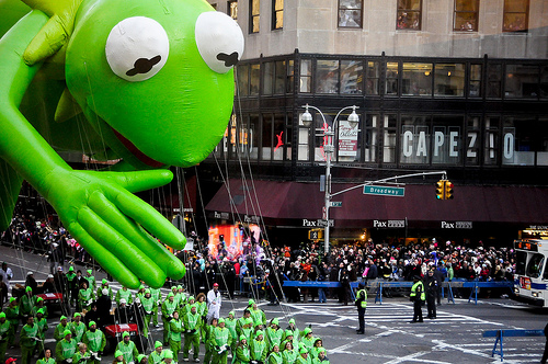 Kermit the Frog at Macys Thanksgiving Parade